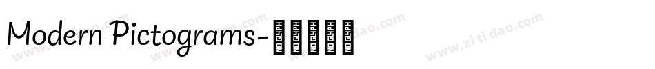 Modern Pictograms字体转换